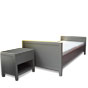 J4KID - Shanghai | Beds | Simple grey bed | L208  H67  D100cm